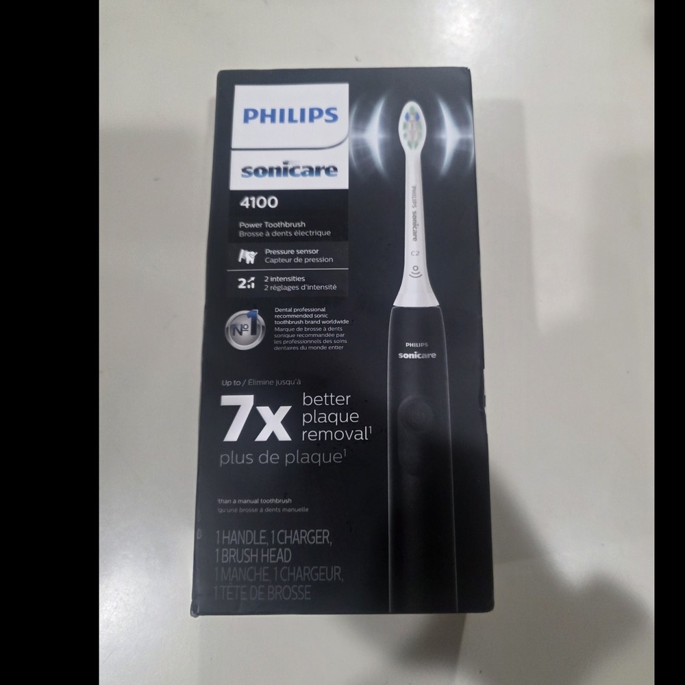 Philips Sonicare 4100 Black Electric Toothbrush Pressure Sensor Timer USB